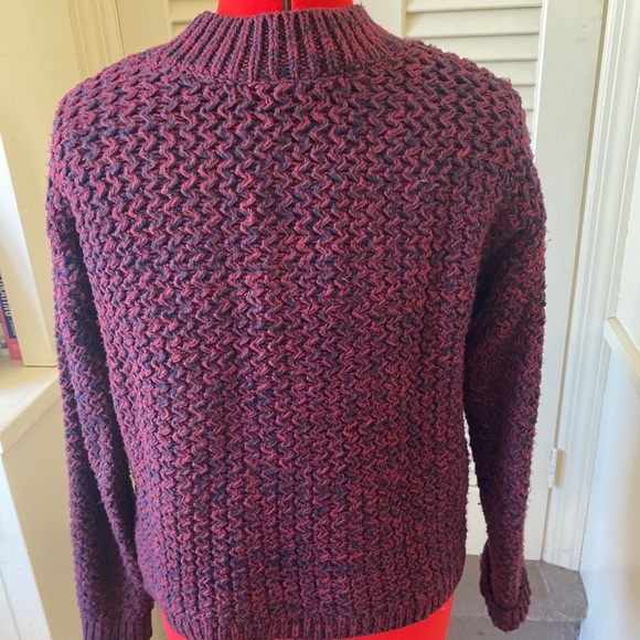 L.O.G.G. Label of Graded Goods H&M Womens Sweater S Red / Navy Blue Long Sleeve - Picture 2 of 7